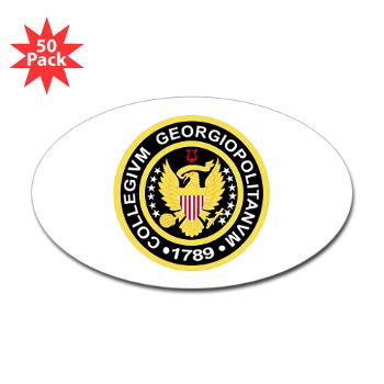 GU - M01 - 01 - SSI - ROTC - Georgetown University - Sticker (Oval 50 pk)