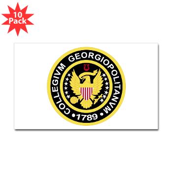 GU - M01 - 01 - SSI - ROTC - Georgetown University - Sticker (Rectangle 10 pk) - Click Image to Close