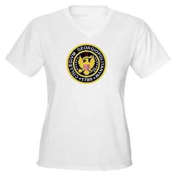 GU - A01 - 04 - SSI - ROTC - Georgetown University - Women's V-Neck T-Shirt1 - Click Image to Close