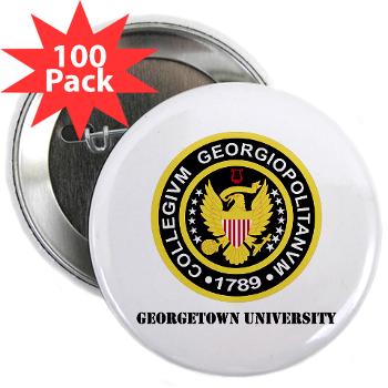 GU - M01 - 01 - SSI - ROTC - Georgetown University with Text - 2.25" Button (100 pack) - Click Image to Close