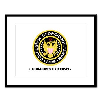 GU - M01 - 02 - SSI - ROTC - Georgetown University with Text - Large Framed Print