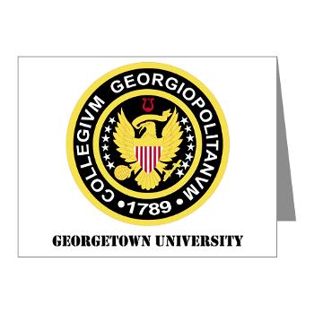 GU - M01 - 02 - SSI - ROTC - Georgetown University with Text - Note Cards (Pk of 20) - Click Image to Close