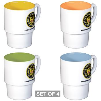 GU - M01 - 03 - SSI - ROTC - Georgetown University with Text - Stackable Mug Set (4 mugs)