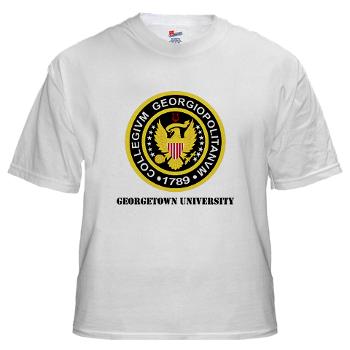 GU - A01 - 04 - SSI - ROTC - Georgetown University with Text - White t-Shirt