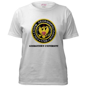 GU - A01 - 04 - SSI - ROTC - Georgetown University with Text - Women's T-Shirt
