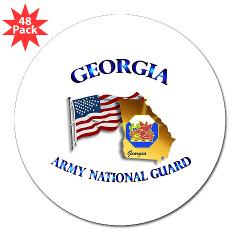 GeorgiaARNG - M01 - 01 - DUI - Georgia Army National Guard - 3" Lapel Sticker (48 pk)