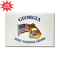 GeorgiaARNG - M01 - 01 - DUI - Georgia Army National Guard - Rectangle Magnet (100 pack)
