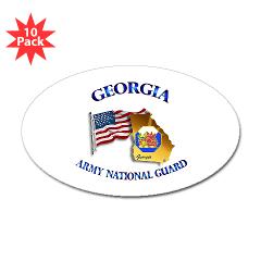 GeorgiaARNG - M01 - 01 - DUI - Georgia Army National Guard - Sticker (Oval 10 pk)