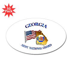 GeorgiaARNG - M01 - 01 - DUI - Georgia Army National Guard - Sticker (Oval 50 pk)