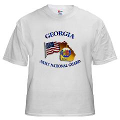 GeorgiaARNG - A01 - 04 - DUI - Georgia Army National Guard - White T-Shirt - Click Image to Close