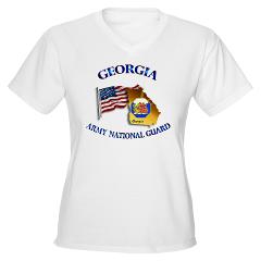 GeorgiaARNG - A01 - 04 - DUI - Georgia Army National Guard - Women's V-Neck T-Shirt - Click Image to Close