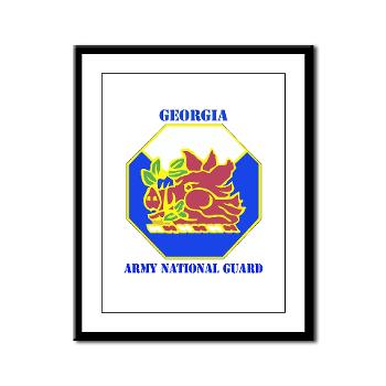 GeorgiaARNG - M01 - 02 - DUI - Georgia Army National Guard with text - Framed Panel Print
