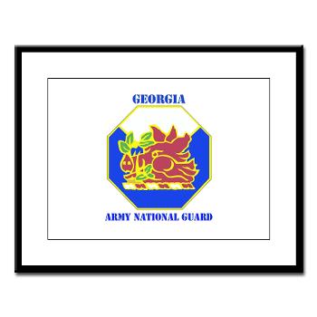 GeorgiaARNG - M01 - 02 - DUI - Georgia Army National Guard with text - Large Framed Print - Click Image to Close