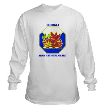 GeorgiaARNG - A01 - 03 - DUI - Georgia Army National Guard with text - Long Sleeve T-Shirt - Click Image to Close