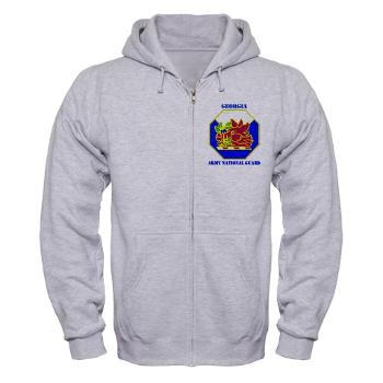 GeorgiaARNG - A01 - 03 - DUI - Georgia Army National Guard with text - Zip Hoodie - Click Image to Close