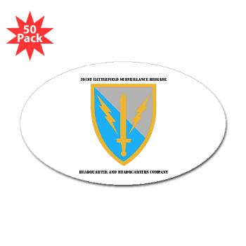 HHC - A01 - 01 - DUI - Headquarter and Headquarters Coy with Text - Sticker (Oval 50 pk)