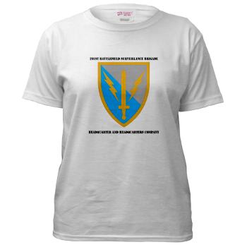 HHC - A01 - 04 - DUI - Headquarter and Headquarters Coy with Text - Women's T-Shirt - Click Image to Close