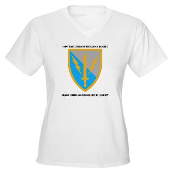 HHC - A01 - 04 - DUI - Headquarter and Headquarters Coy with Text - Women's V-Neck T-Shirt