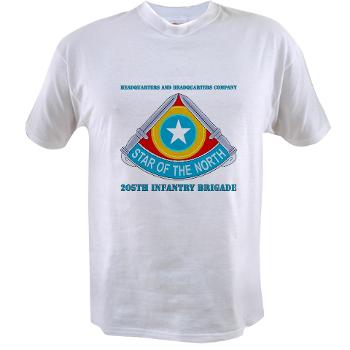 HHC205IB - A01 - 04 - HHC - 205th Infantry Brigade with text - Value T-Shirt
