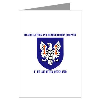 HHC11AC - M01 - 02 - HHC, 11th Aviation with Text Command - Greeting Cards (Pk of 10) - Click Image to Close