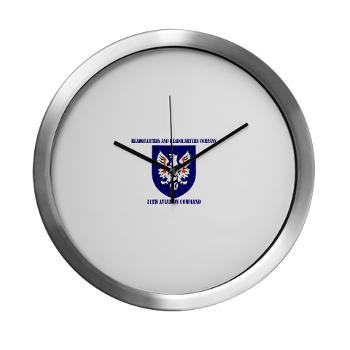 HHC11AC - M01 - 04 - HHC, 11th Aviation with Text Command - Modern Wall Clock