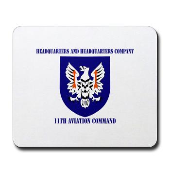 HHC11AC - M01 - 04 - HHC, 11th Aviation with Text Command - Mousepad