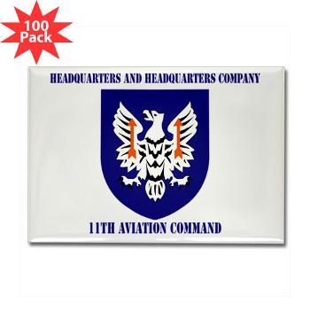 HHC11AC - M01 - 01 - HHC, 11th Aviation with Text Command - Rectangle Magnet (100 pack)