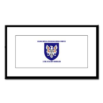 HHC11AC - M01 - 02 - HHC, 11th Aviation with Text Command - Small Framed Print