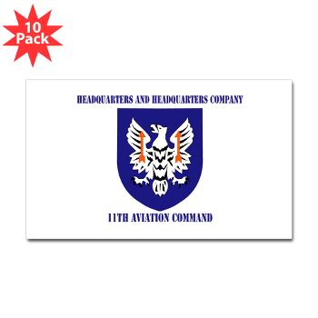HHC11AC - M01 - 01 - HHC, 11th Aviation with Text Command - Sticker (Rectangle 10 pk)
