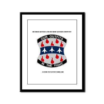 HHC120IB - M01 - 02 - HHC - 120th Infantry Brigade with Text - Framed Panel Print