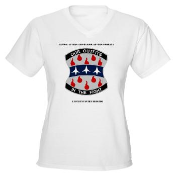 HHC120IB - A01 - 04 - HHC - 120th Infantry Brigade with Text - Women's V-Neck T-Shirt - Click Image to Close