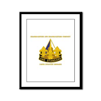 HHC158IB - M01 - 02 - HHC - 158th Infantry Brigade with Text - Framed Panel Print
