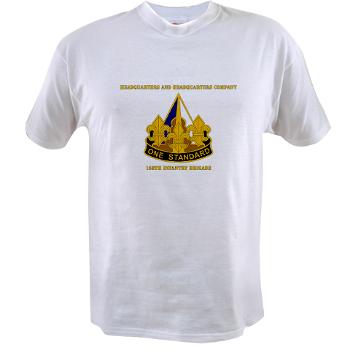 HHC158IB - A01 - 04 - HHC - 158th Infantry Brigade with Text - Value T-Shirt
