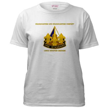 HHC158IB - A01 - 04 - HHC - 158th Infantry Brigade with Text - Women's T-Shirt - Click Image to Close