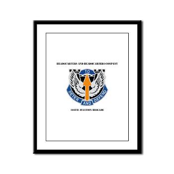 HHC166AB - M01 - 02 - HHC - 166th Aviation Brigade with Text - Framed Panel Print