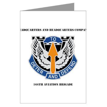 HHC166AB - M01 - 02 - HHC - 166th Aviation Brigade with Text - Greeting Cards (Pk of 10)