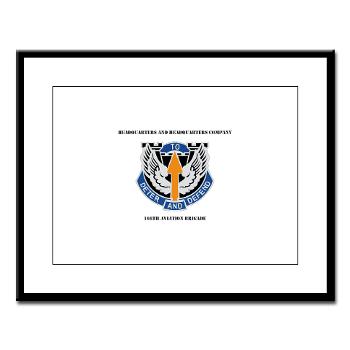 HHC166AB - M01 - 02 - HHC - 166th Aviation Brigade with Text - Large Framed Print