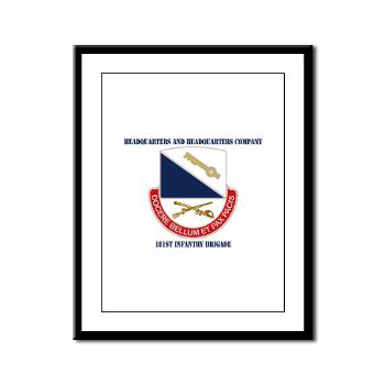 HHC181IB - M01 - 02 - DUI - HHC - 181 Infantry Bde with Text Framed Panel Print - Click Image to Close