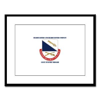 HHC181IB - M01 - 02 - DUI - HHC - 181 Infantry Bde with Text Large Framed Print - Click Image to Close