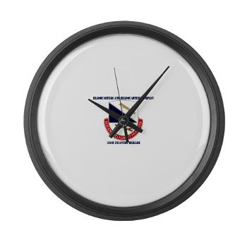 HHC181IB - M01 - 03 - DUI - HHC - 181 Infantry Bde with Text Large Wall Clock - Click Image to Close