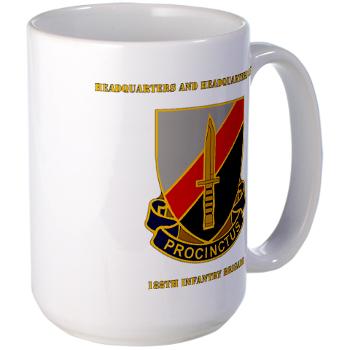 HHC188IB - M01 - 03 - HHC - 188th Infantry Brigade with Text - Large Mug