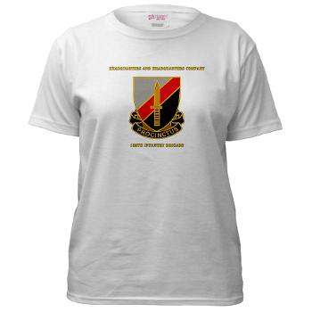 HHC188IB - A01 - 04 - HHC - 188th Infantry Brigade with Text - Women's T-Shirt
