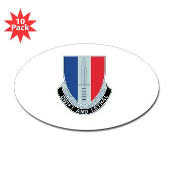 HHC189IB - M01 - 01 - Headquarters and Headquarters Company - 189th Infantry Brigade - Sticker (Oval 10 pk)