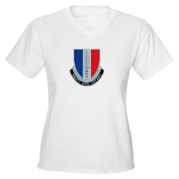 HHC189IB - A01 - 04 - Headquarters and Headquarters Company - 189th Infantry Brigade - Women's V -Neck T-Shirt