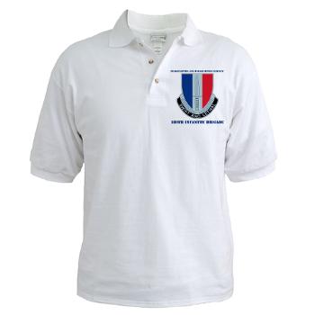 HHC189IB - A01 - 04 - Headquarters and Headquarters Company - 189th Infantry Brigade with Text - Golf Shirt - Click Image to Close