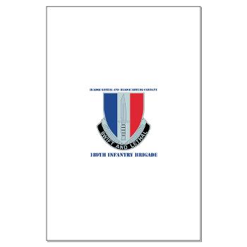 HHC189IB - M01 - 02 - Headquarters and Headquarters Company - 189th Infantry Brigade with Text - Large Poster