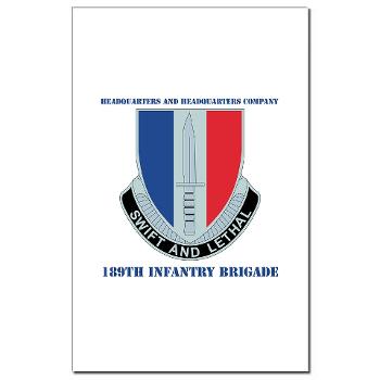 HHC189IB - M01 - 02 - Headquarters and Headquarters Company - 189th Infantry Brigade with Text - Mini Poster Print - Click Image to Close