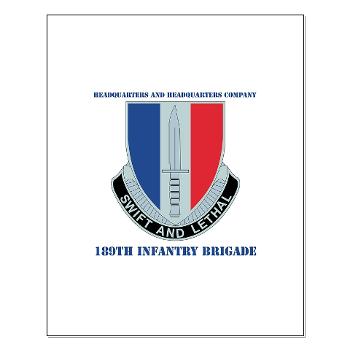 HHC189IB - M01 - 02 - Headquarters and Headquarters Company - 189th Infantry Brigade with Text - Small Poster