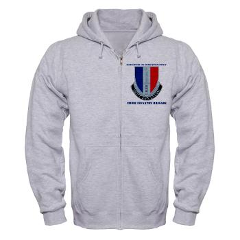 HHC189IB - A01 - 04 - Headquarters and Headquarters Company - 189th Infantry Brigade with Text - Zip Hoodie - Click Image to Close