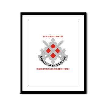 HHC18EB - M01 - 02 - HHC - 18th Engineer Brigade with Text Framed Panel Print - Click Image to Close